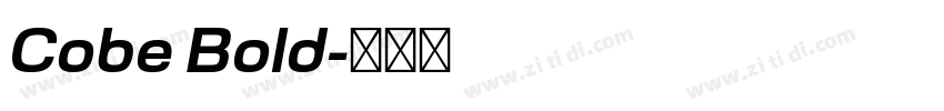 Cobe Bold字体转换
